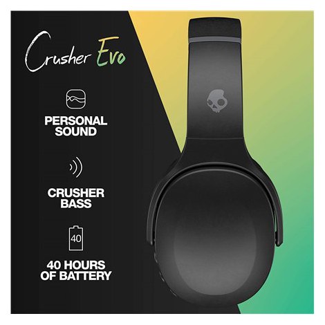 Skullcandy | Crusher Evo | Wireless Headphones | Wireless | Over-ear | Microphone | Wireless | True Black - 3